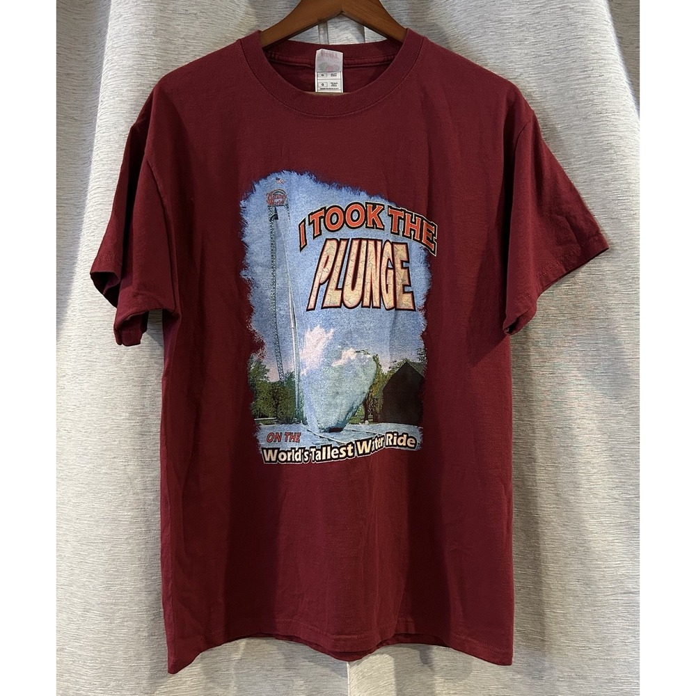 Vintage Holiday World Splashin Safari The Pilgrim Plunge T-Shirt Retired‎ Ride L